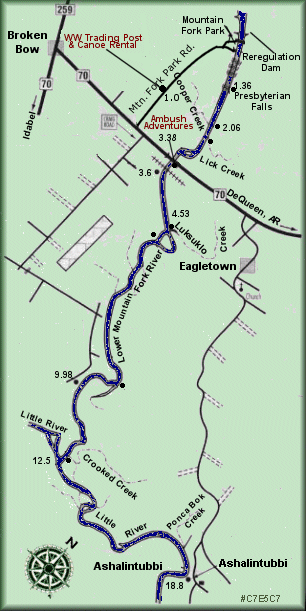 Lower Mountain Fork River map