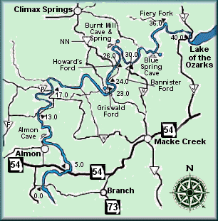 Little Niangua River map