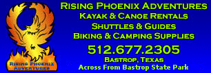 Rising Phoenix Adventures - Canoeing, Kayaking, Tubing, Bicycling and Camping on the Colorado River in Bastrop, Texas