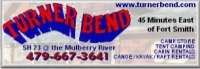 Turner Bend - canoes, kayak and raft rentals and shuttle services on the Mulberry River