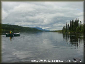 Paddling the Teslin River in the Yukon Territory