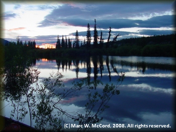 Evening on the scenic Teslin River