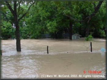 The river at 4th Crossing during the 2002 flood