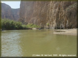 A view of the Mexican wall in Boquillas Canyon
