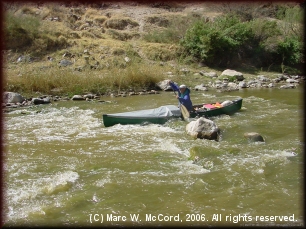 Rapids in low-water conditions