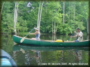 Mara Kahn and Larry Rice on the Cache River