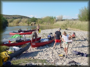 Johnson's Ranch - a GOOD place to tie off your canoes!