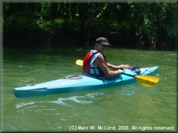Paul Boling kayaking the Illinois River