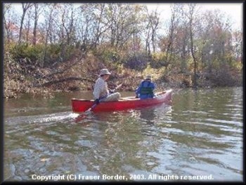 Bryan and Gloria Jackson paddling the Kiamichi River