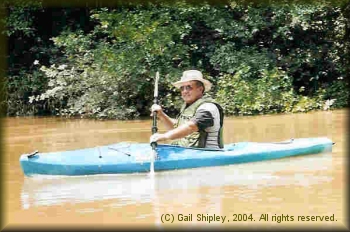 Roy Pipkin kayaking the Kiamichi River