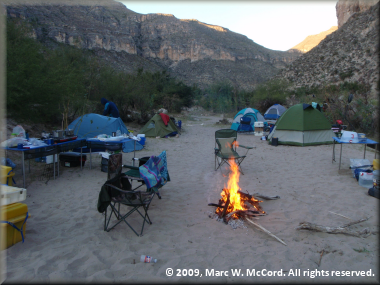 Mexican side campsite at San Rocendo Canyon