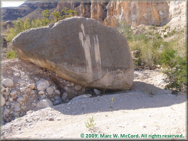 Man and Dog Rock - natural mineral leaching in San Rocendo Canyon