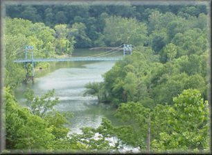 Looking downriver to the Highway J Bridge just above Lake of the Ozarks