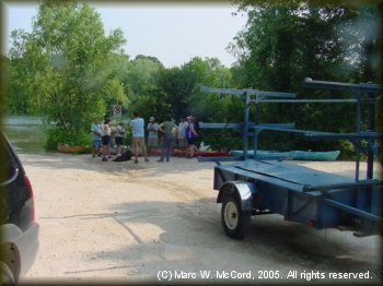 DDRC group at the Lake Whitney access before the June Moonlight Paddle, 2005