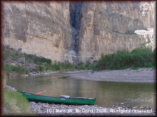 Excellent Texas and Mexican side campsites in the canyon